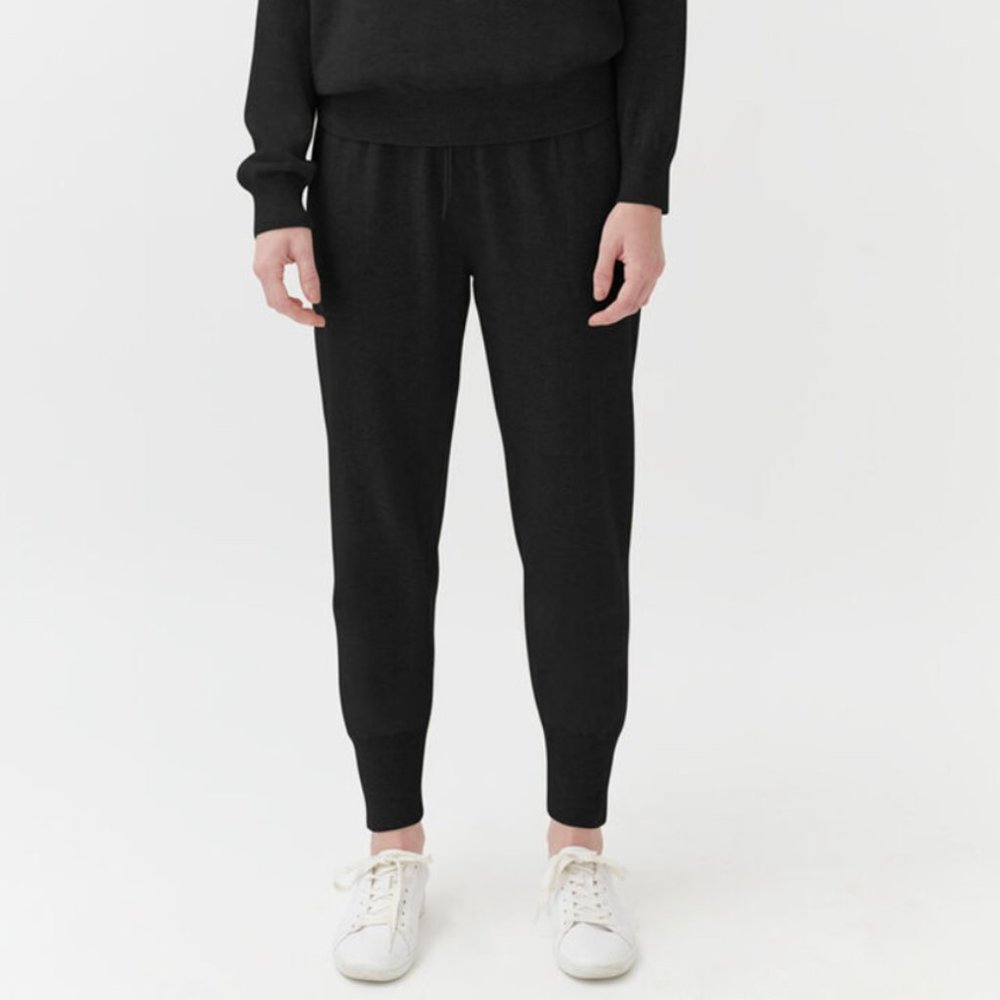 Cuyana Cashmere Tapered Pant Black, XS NWT